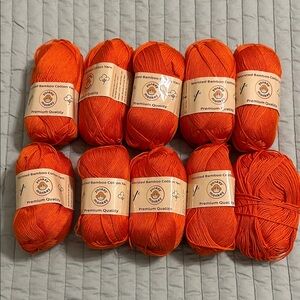 Vibrant Orange Yonkey Monkey Worsted Bamboo Cotton Yarn